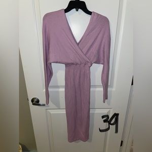 Shein - light purple sweater dress